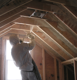  MT attic spray foam insulation